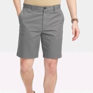 NWT Goodfellow & Co.‎ Every Wear Collection Flat Front Chino Shorts Gray Mens 34